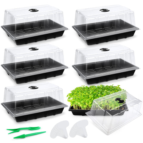 Hahood seed starter tray 6-pack for organized seed germination at home