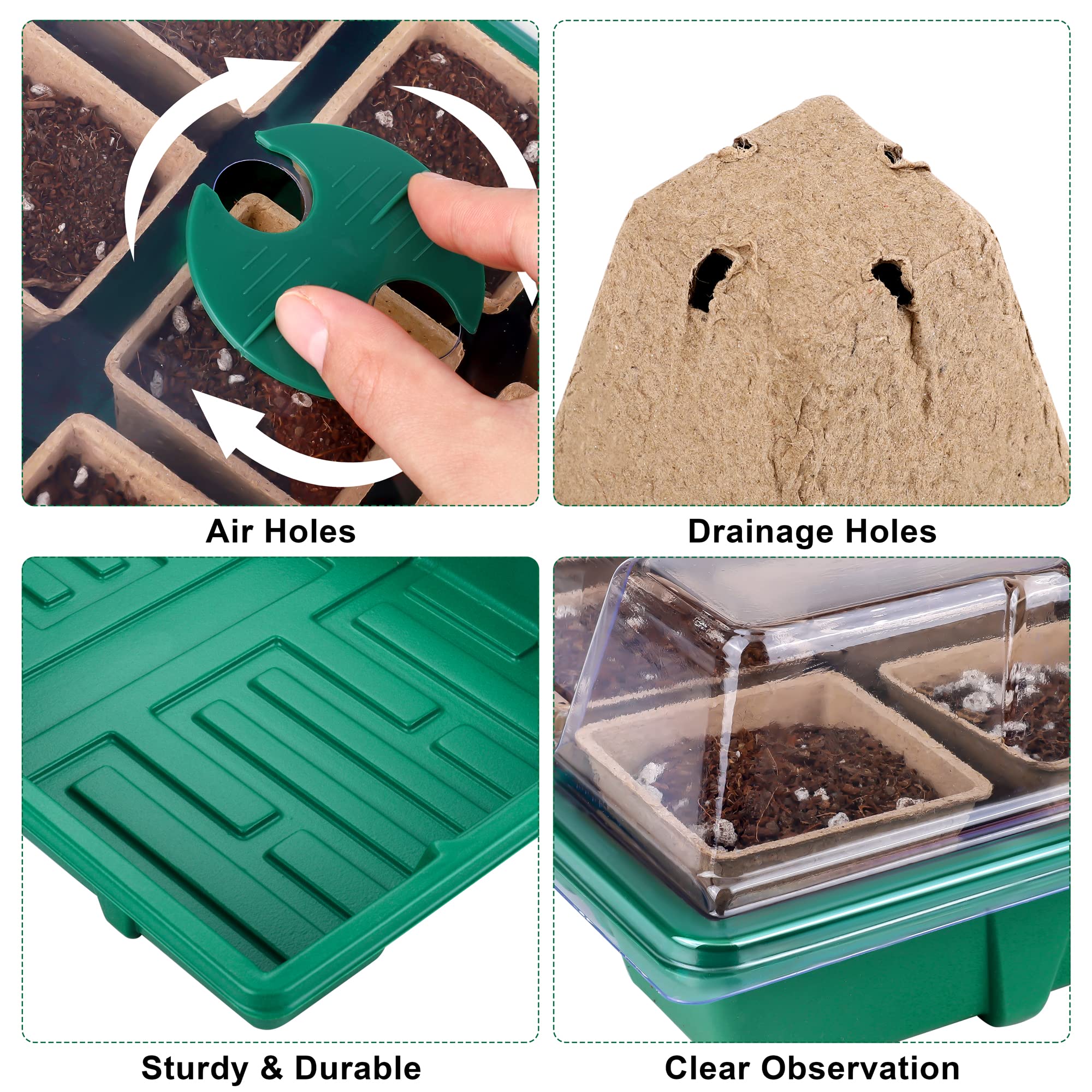 Hahood square peat pots promote healthy root breathing and drainage.