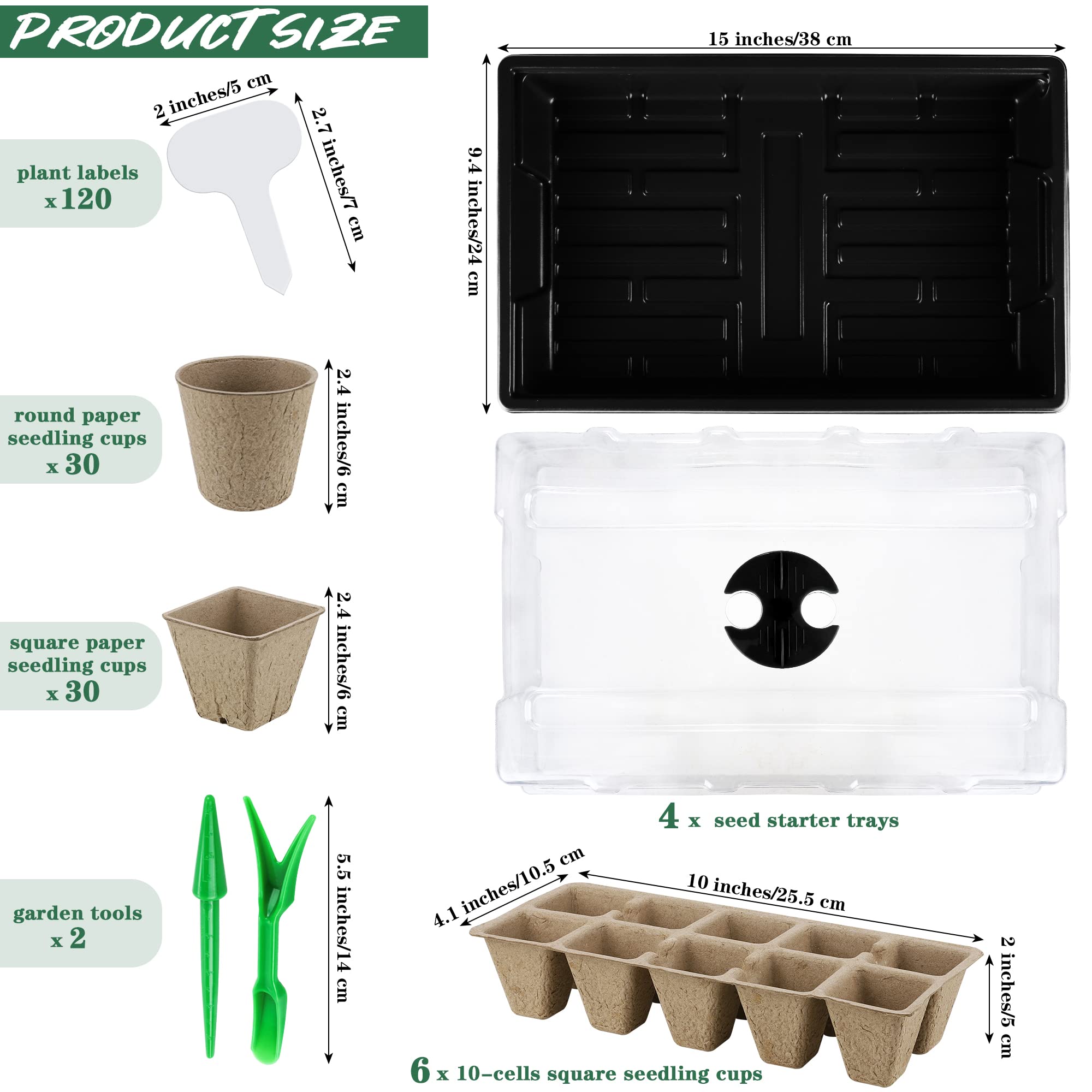 Hahood square peat cups promote healthy root growth and easy transplanting.