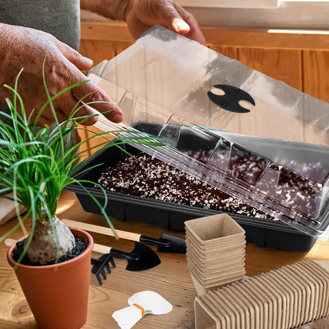 Hahood transparent tray cover lets you monitor humidity and seed progress
