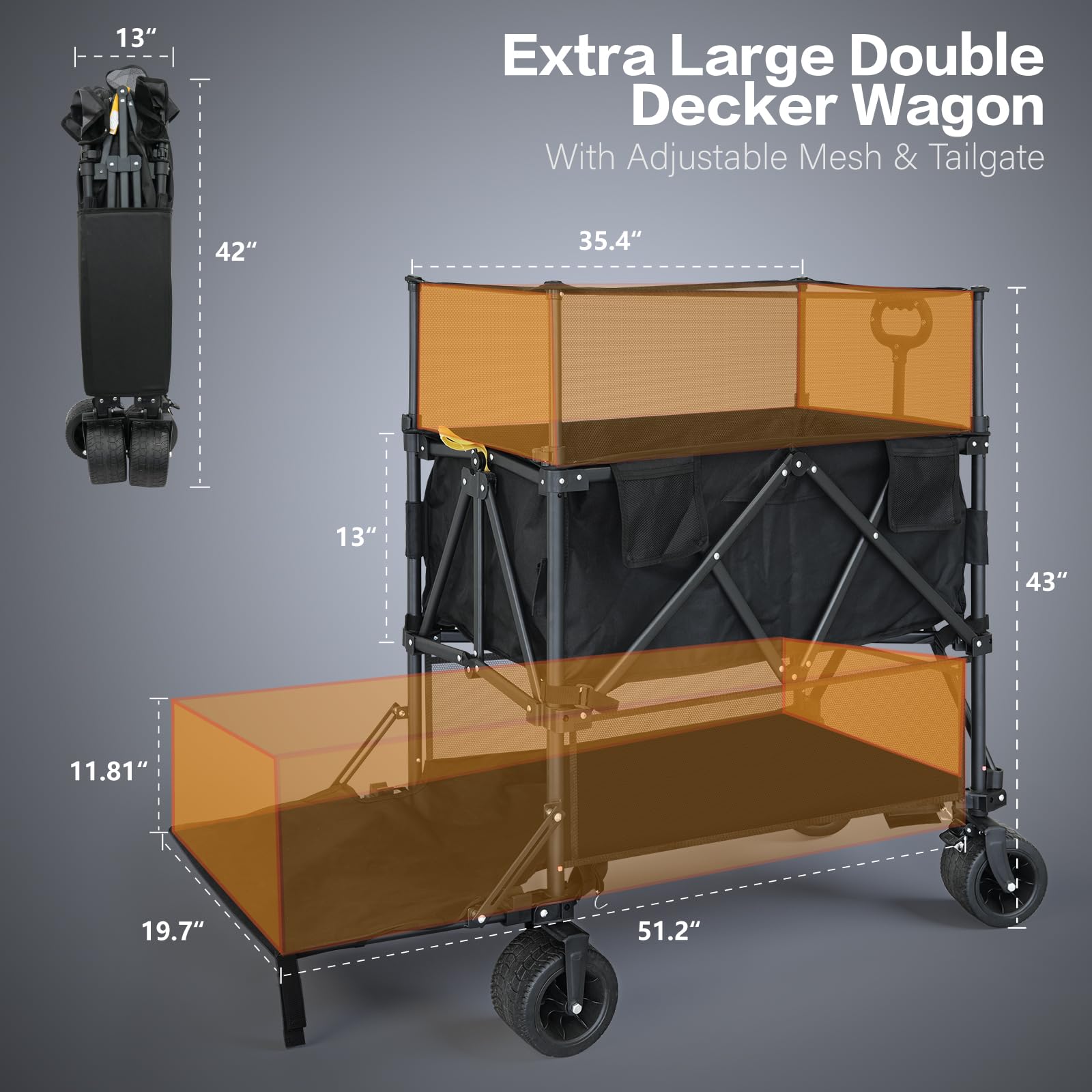 HAIGE sturdy steel frame supports up to 560 pounds