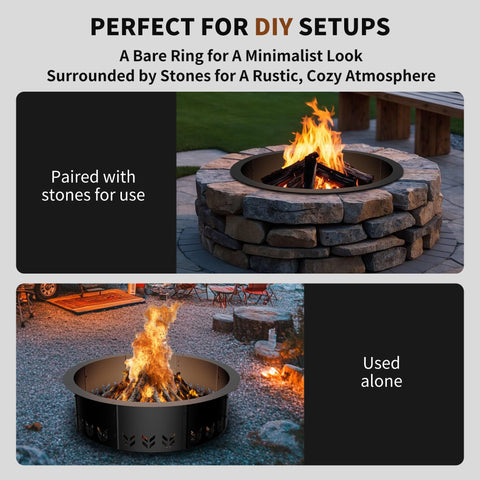 HAIMINA fire pit ring easy installation steps for quick setup without tools