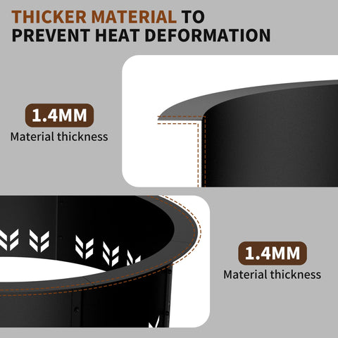 HAIMINA smokeless fire pit ring safety edge design reduces flame spill and sparks