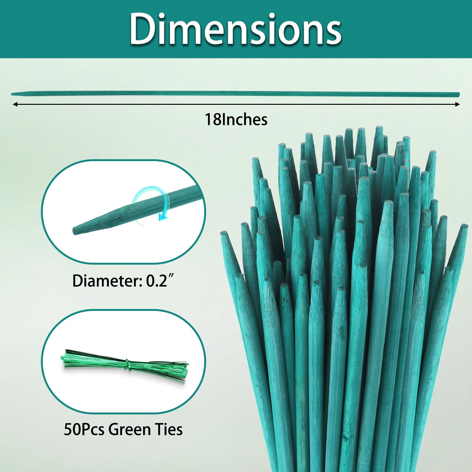 HAINANSTRY bamboo stake for indoor and outdoor plant support.