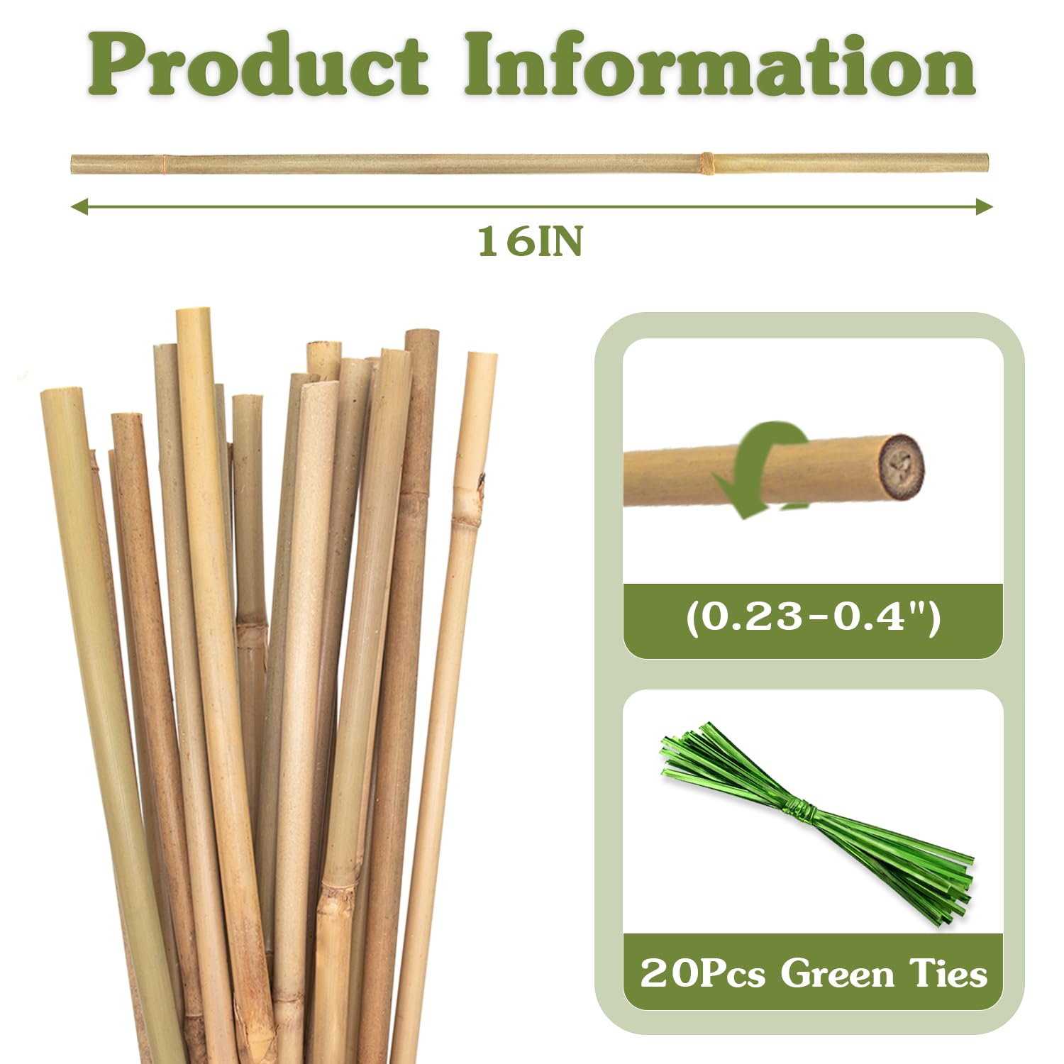HAINANSTRY bamboo stakes provide reliable support for indoor plants.