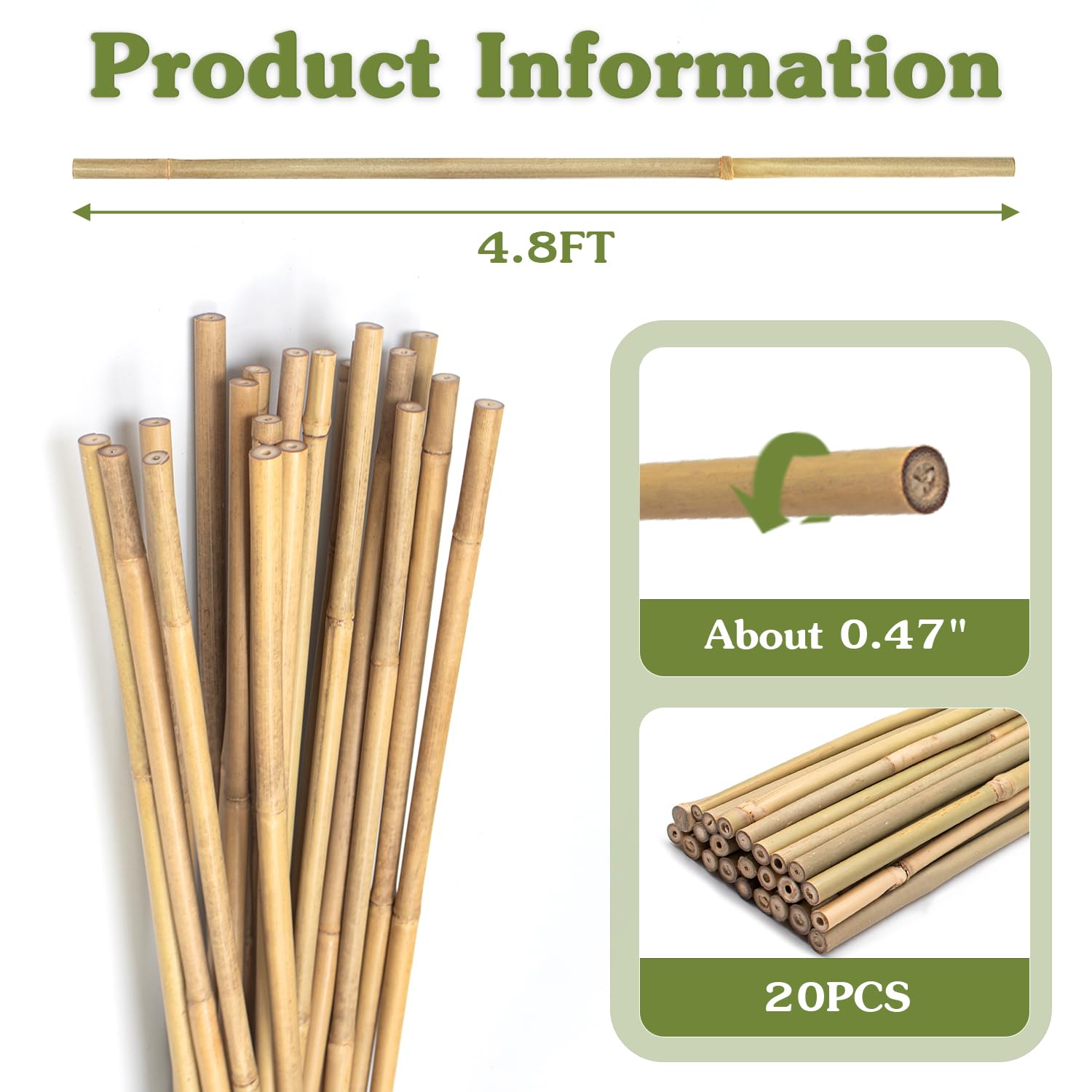 HAINANSTRY eco-friendly bamboo material ensures durable, reusable garden support.