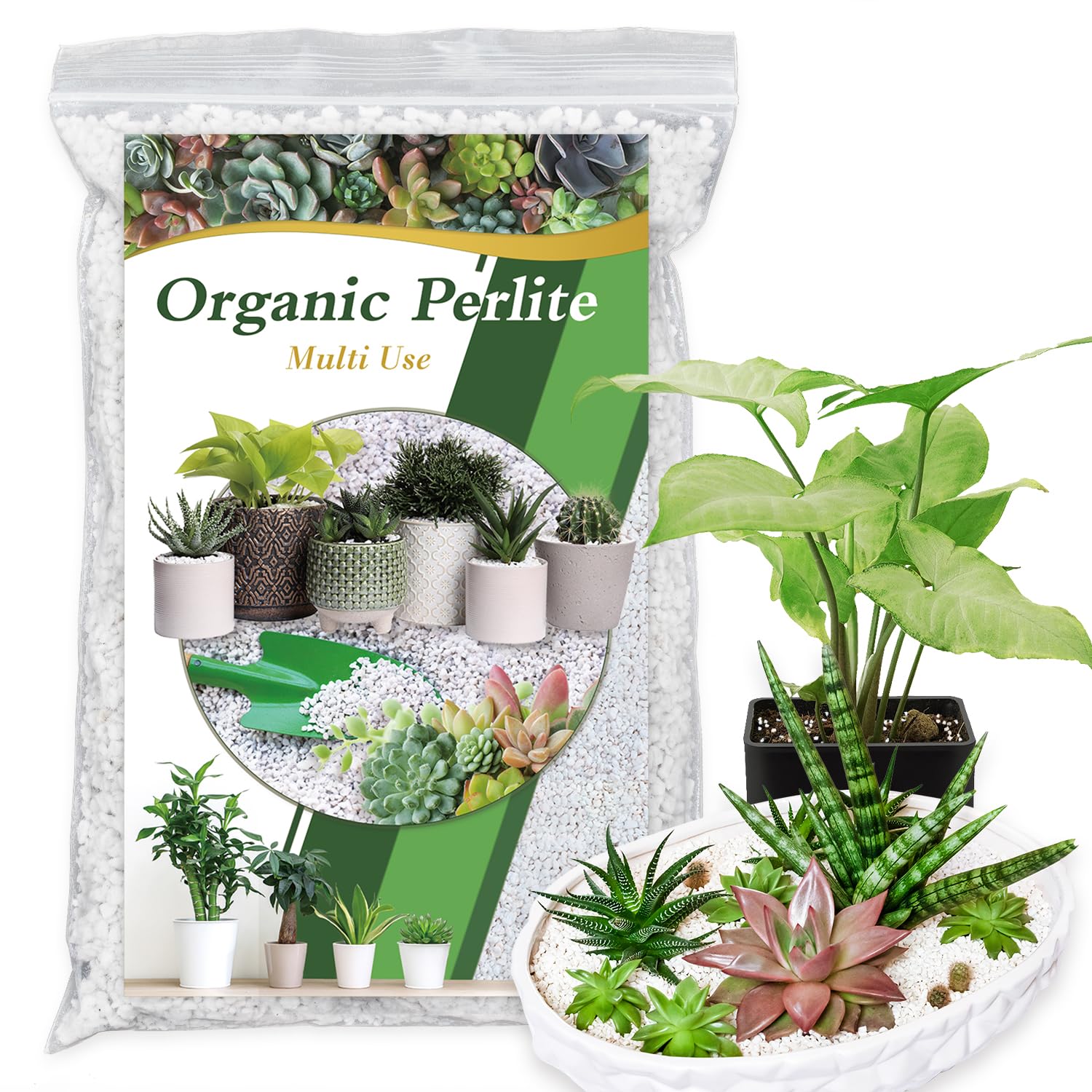 HAINANSTRY Organic Perlite bottle closeup showing aeration benefits for plant roots