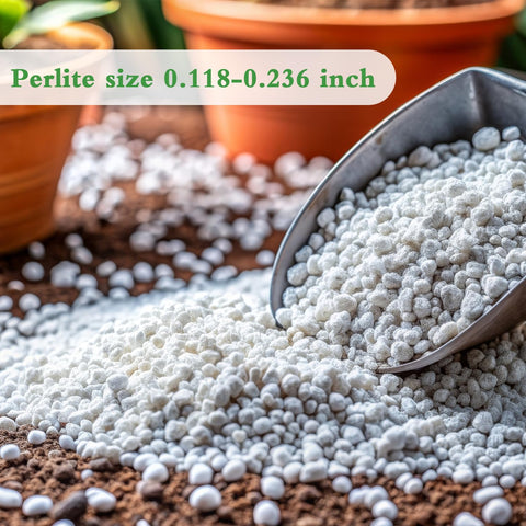 HAINANSTRY Organic Perlite pouring into a pot to improve drainage.
