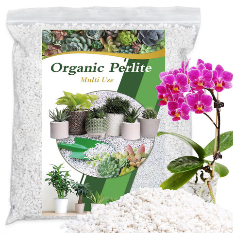 HAINANSTRY Perlite 8QT bag close-up showing premium drainage and aeration for pots