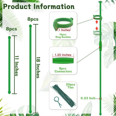 HAINANSTRY 11-inch plant stake ideal for small potted plants and delicate stems