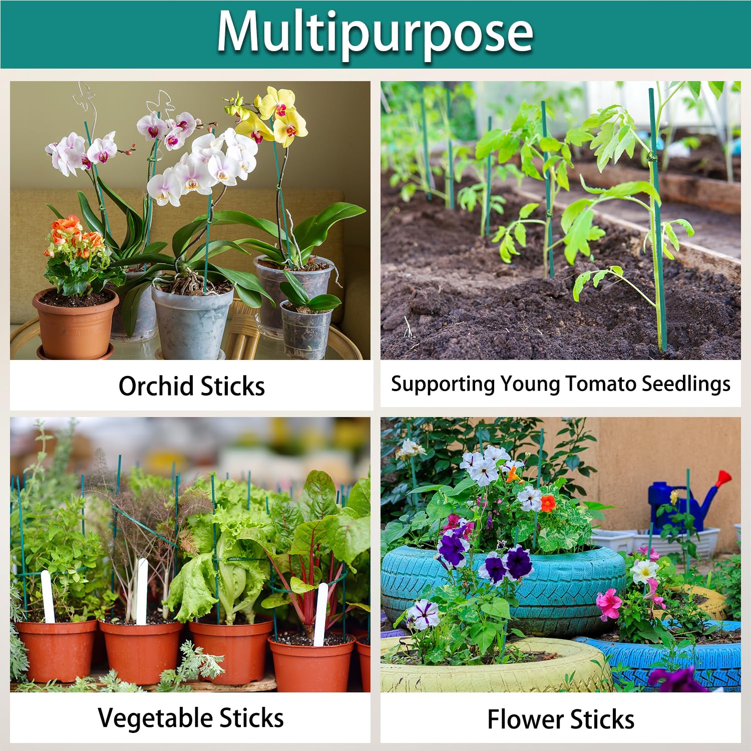 HAINANSTRY reusable bamboo stakes promote a sustainable garden.