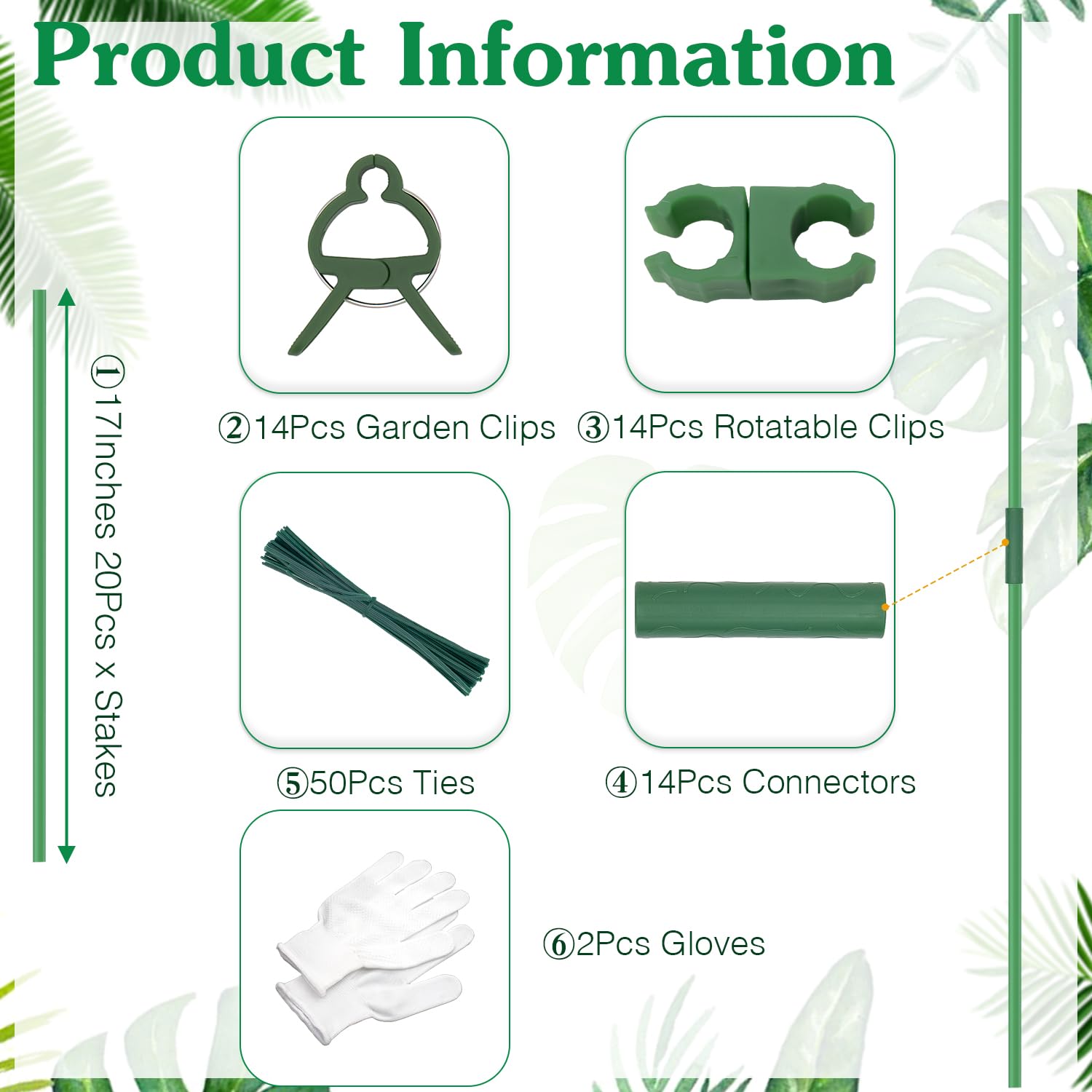 HAINANSTRY rotating clips 14 for flexible plant guidance and attachment