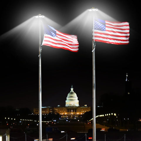 Hainee flag pole light top-mount 5200mah highlights durable power for extended use