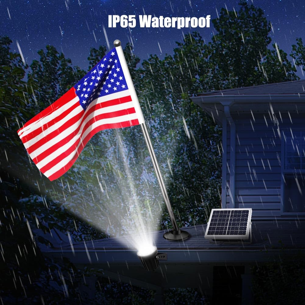 Hainee IP65 weatherproof flag light in all-weather outdoor use