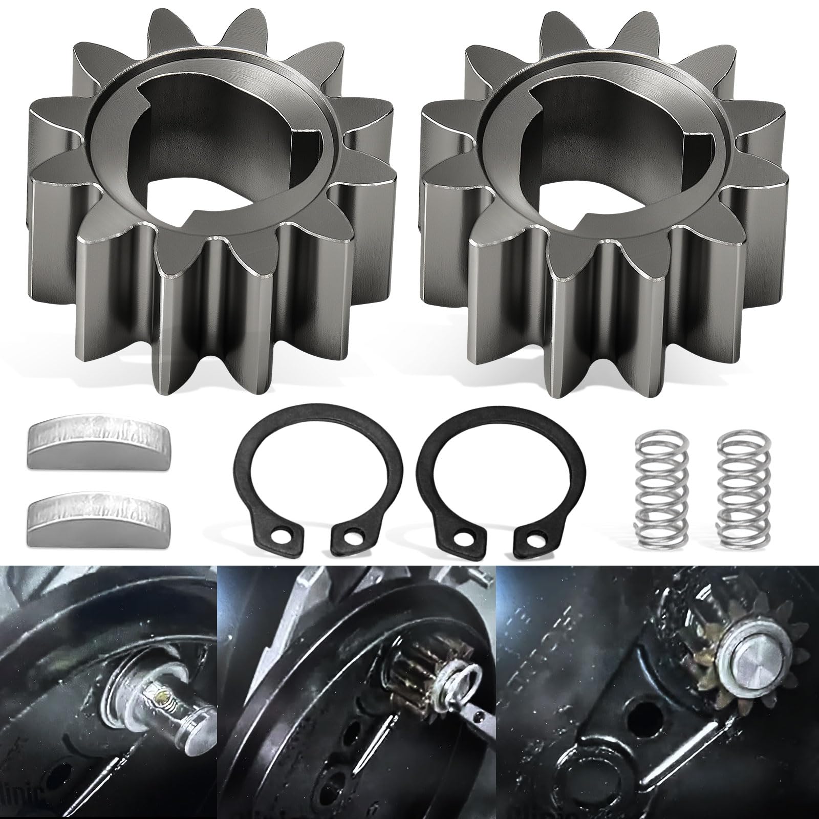 Haiouus 12-teeth drive gear kit gears closeup for durable mower drive