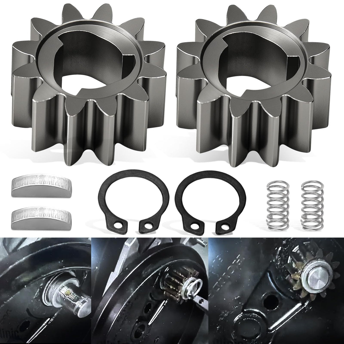 Haiouus 12-teeth drive gear kit gears closeup for durable mower drive