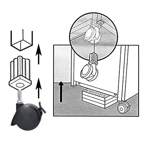 Haiouus 70360 caster insert kit, quick replacements for Weber wheels in minutes.