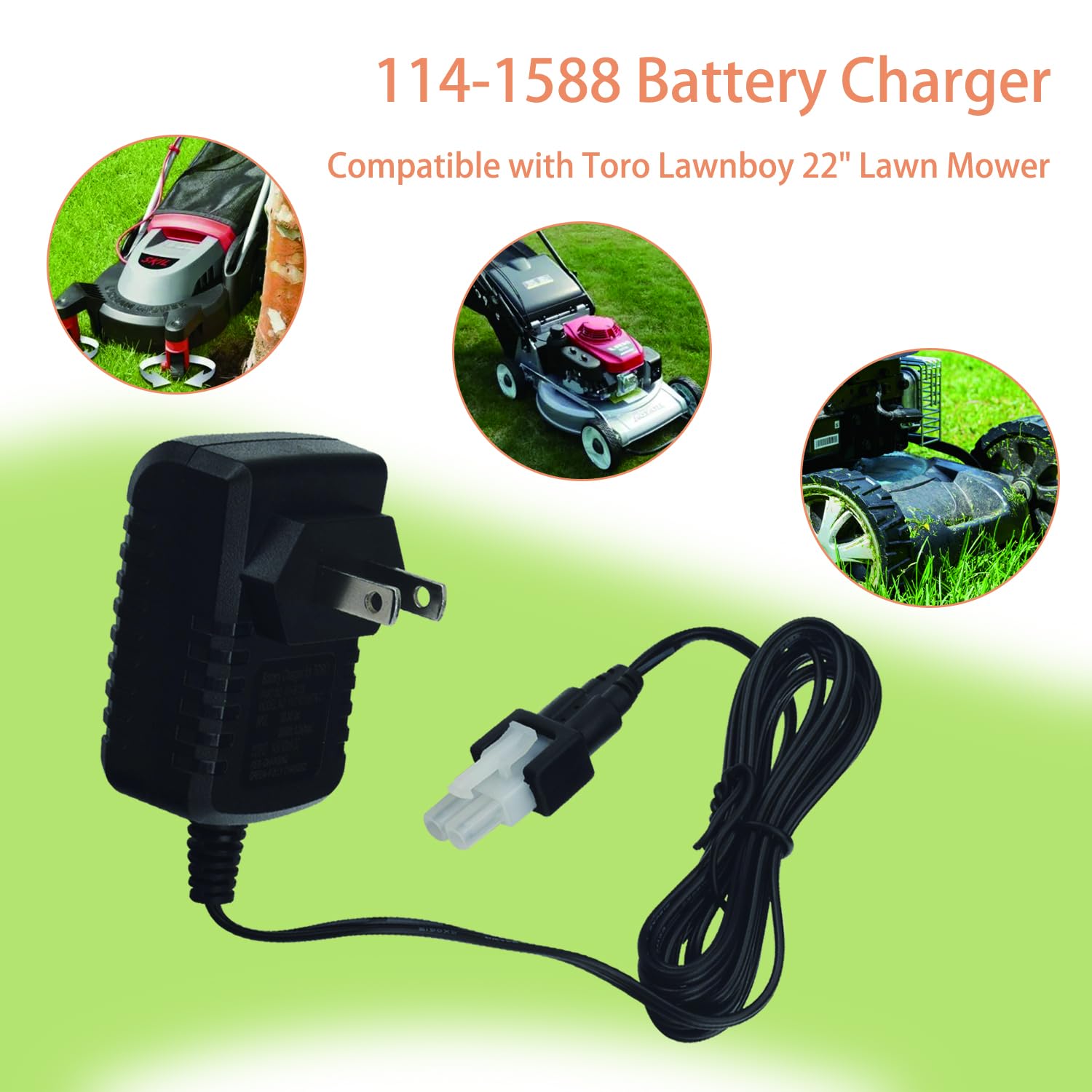 Haiouus during charging scenario demonstrating convenient lawn care.