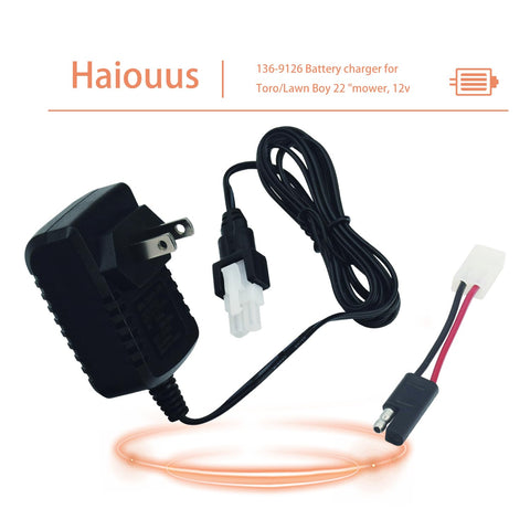 Haiouus charger with Toro model compatibility chart for broad support.