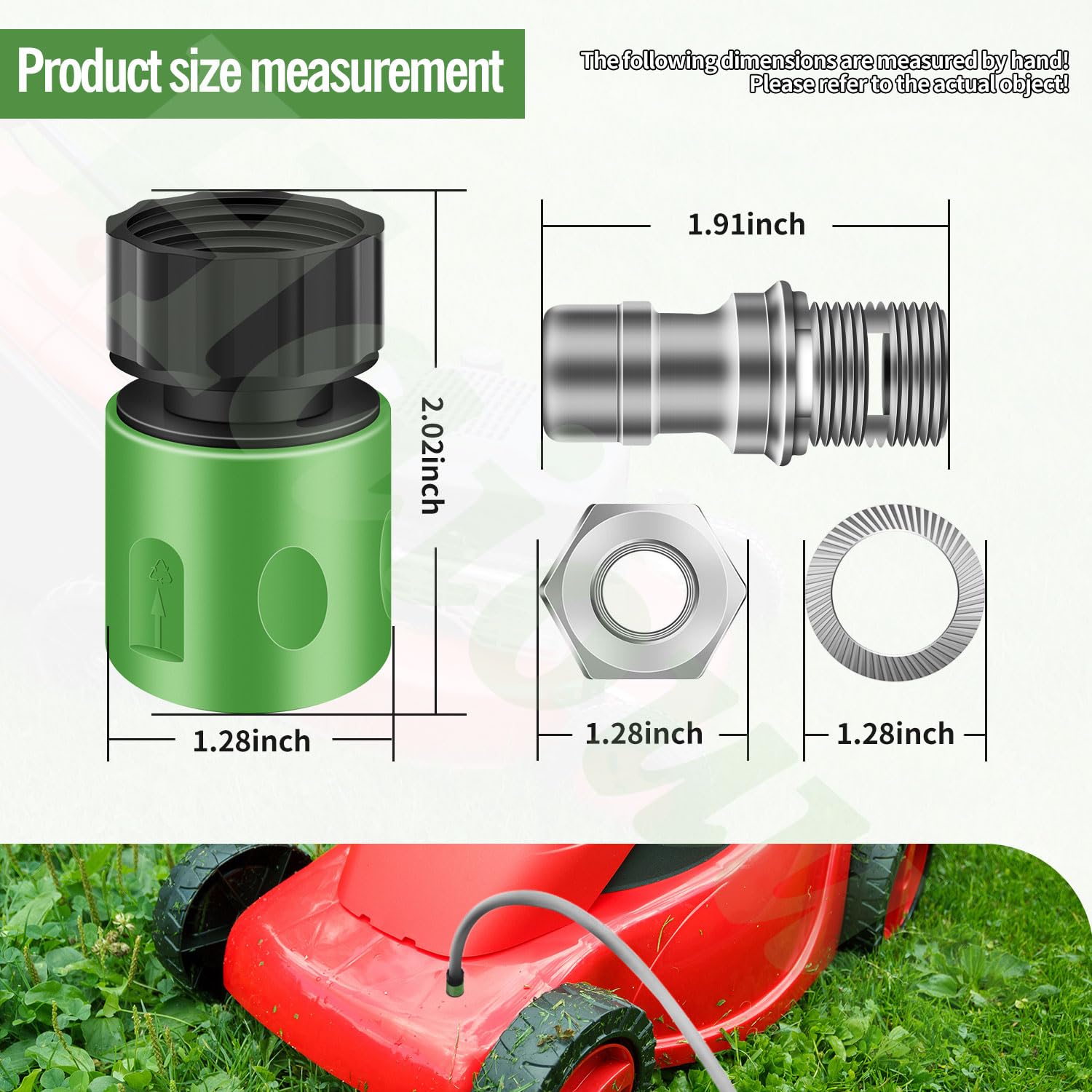 Haiouus deck wash kit spray nozzle provides focused deck rinsing.
