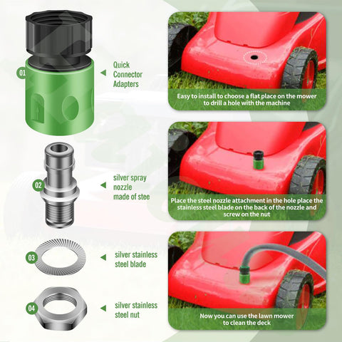 Haiouus stainless steel blade adds durable deck cleaning capability.
