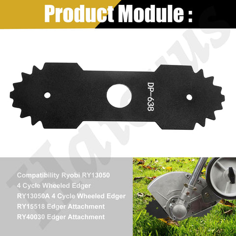 Haiouus dual sided serrated edger blade extends cutting life