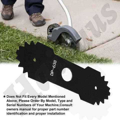 Wear indicator holes on Haiouus edger blade to time replacement