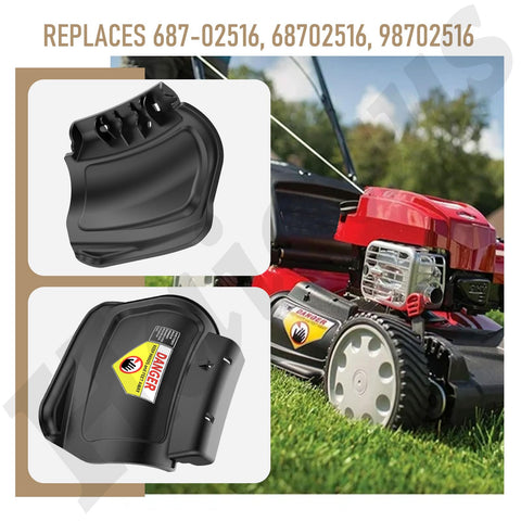 Haiouus hinged mulching plug pack with spring, pin, and hinge included for ready setup.