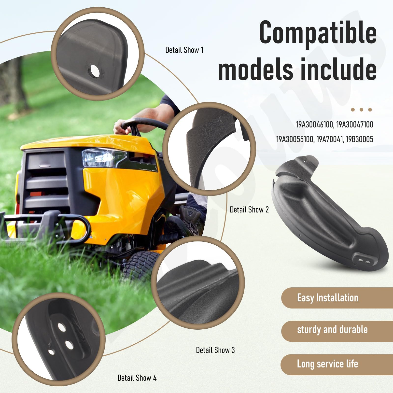 Haiouus mulch plug supports listed models for quick verification.