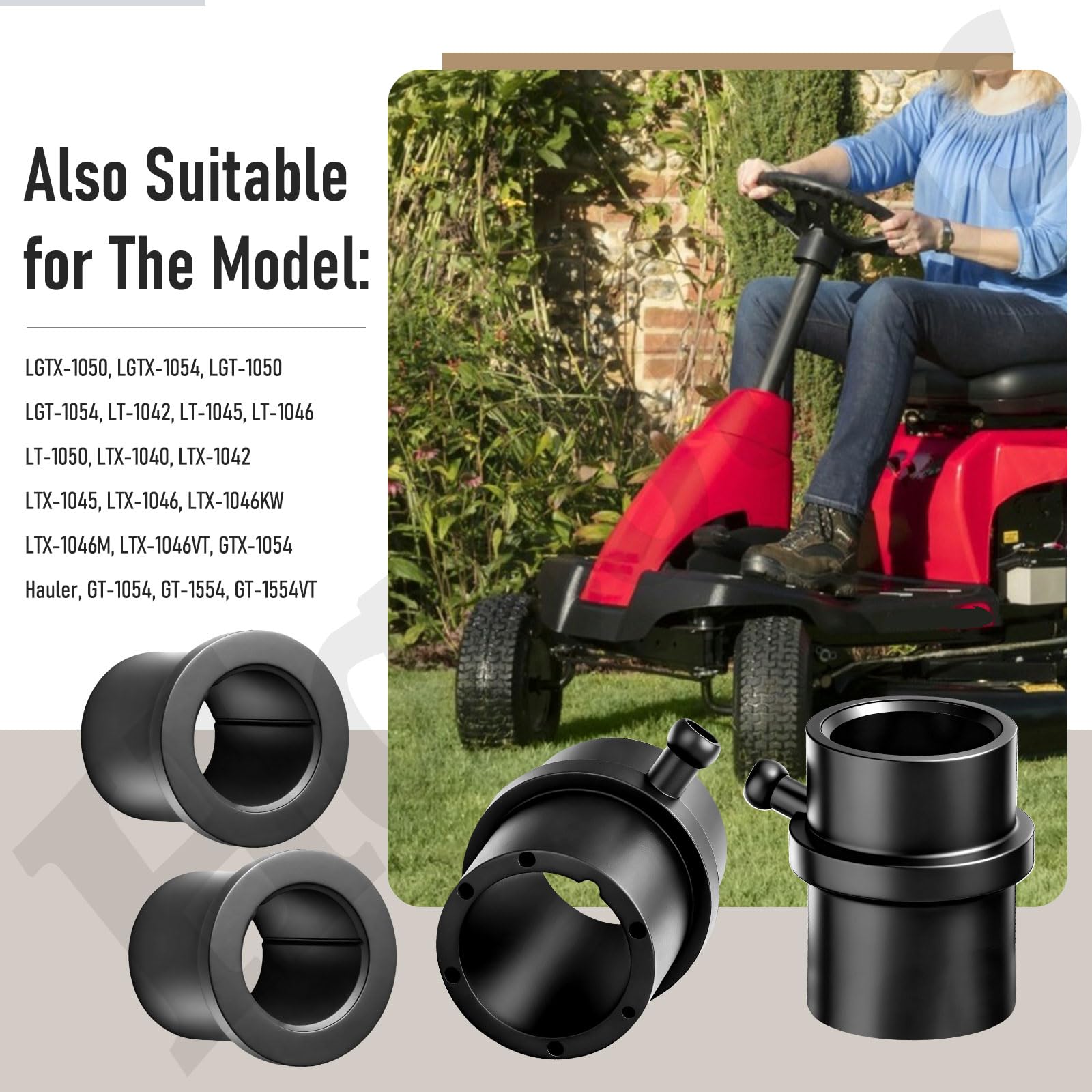 Haiouus pivot-bar bushings pack for smooth wheel pivot and longer component life.