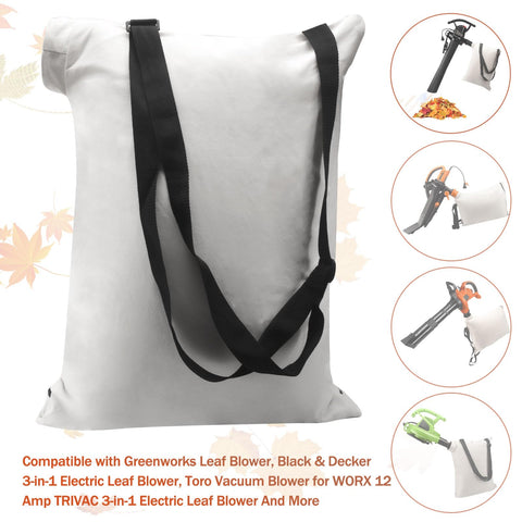 Haiouus bag shows sturdy stitching to hold heavy leaves and dust during cleanup.