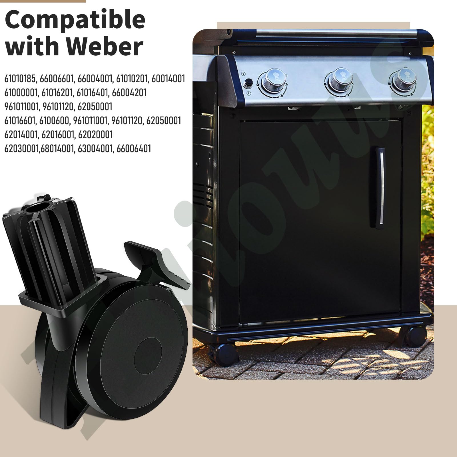 Haiouus Genesis caster compatibility, steady support for Genesis models with locking option.