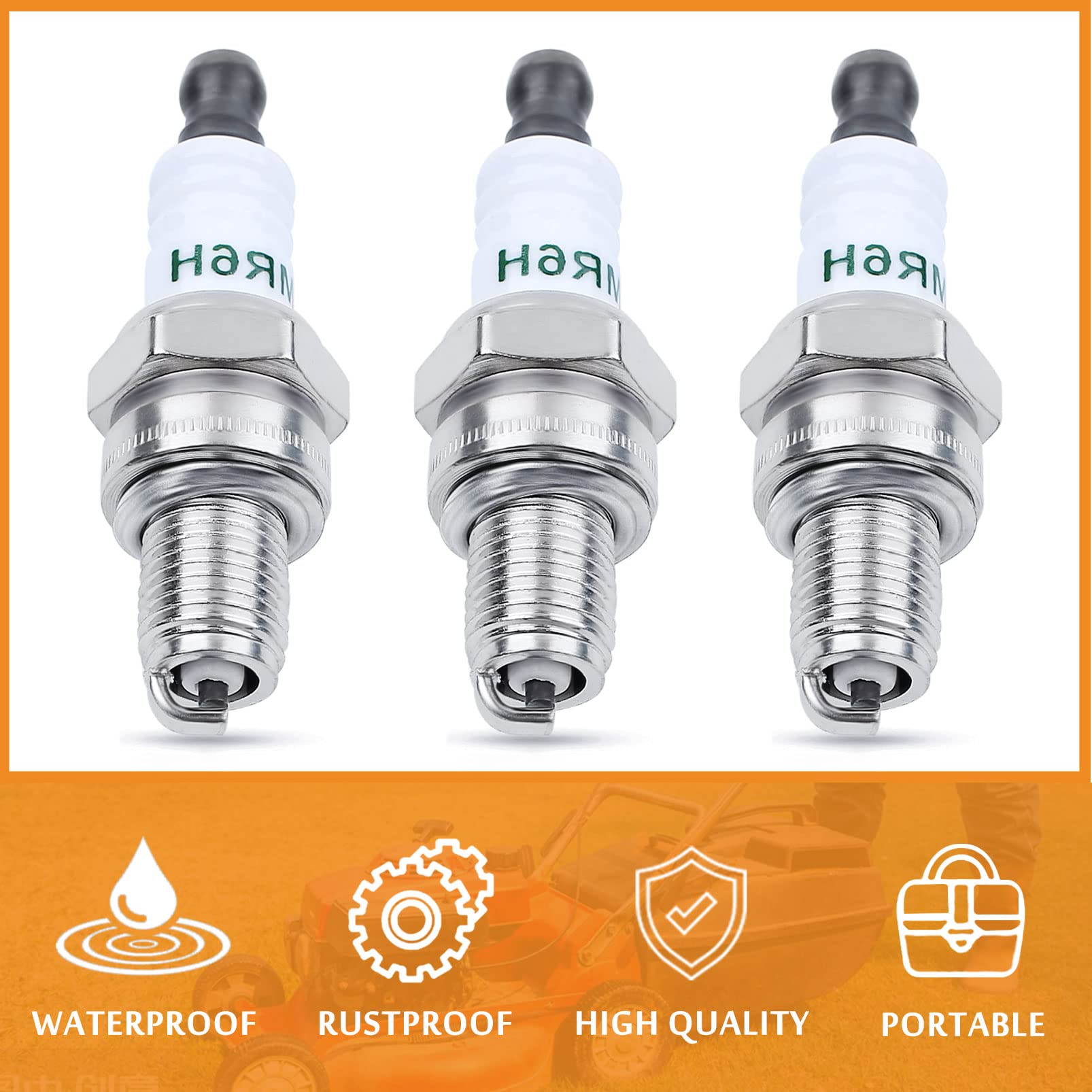 Spark plug in a Stihl backpack blower by HAISHINE ensuring steady ignition.