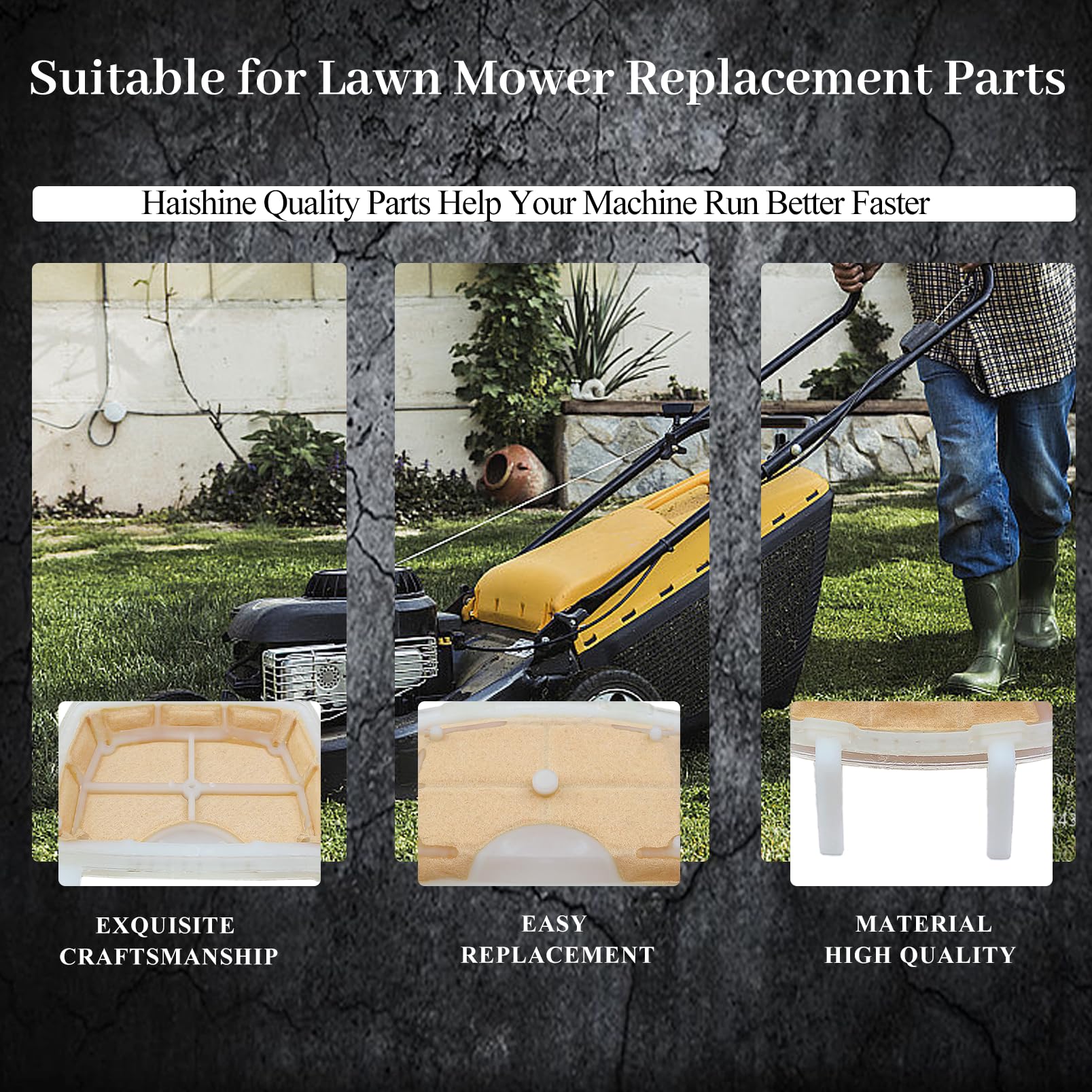 HAISHINE easy-to-replace air filter enables quick service.