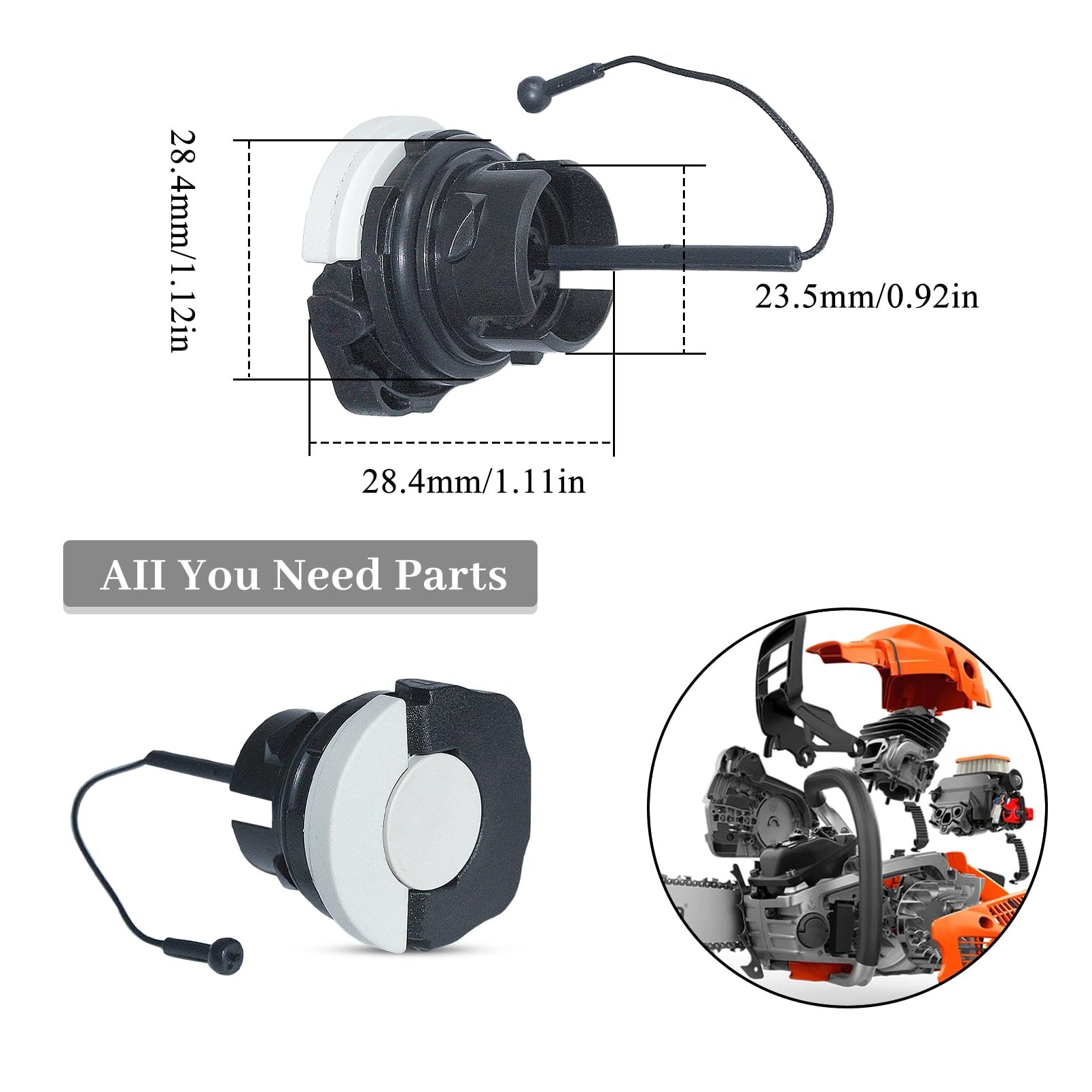 HAISHINE STIHL MS171 oil cap ensuring spill-free operation