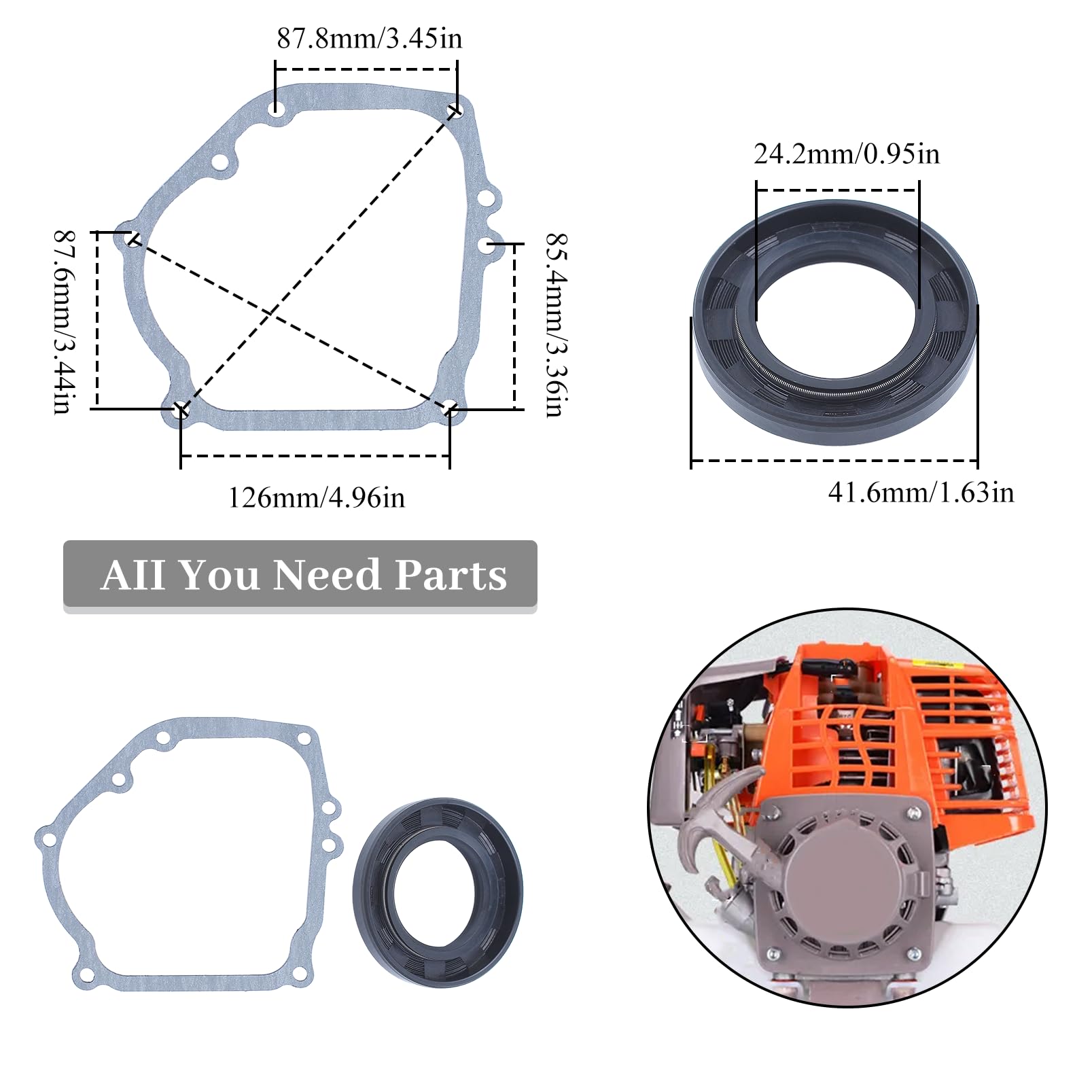 HAISHINE oil seal for crankshaft Honda GX160 improves engine longevity and leak prevention.