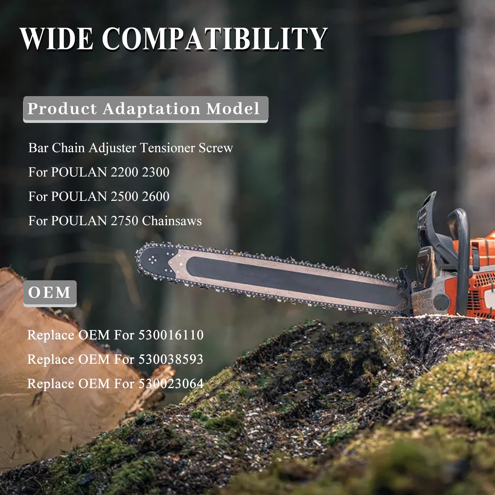 HAISHINE Poulan 2500 tensioner screw ensures reliable chain tension control