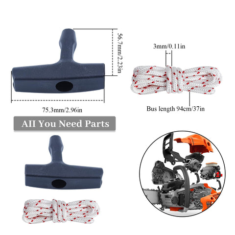 HAISHINE kit for MS180C shows ergonomic start mechanism and sturdy replacement rope