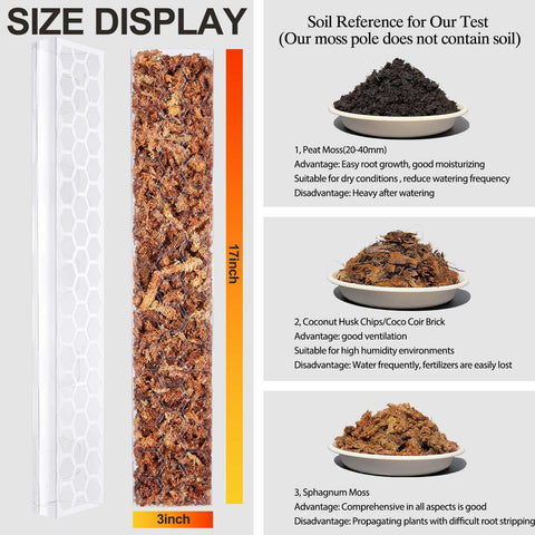 Haispring semi-cylindrical honeycomb moss pole close-up shows breathability