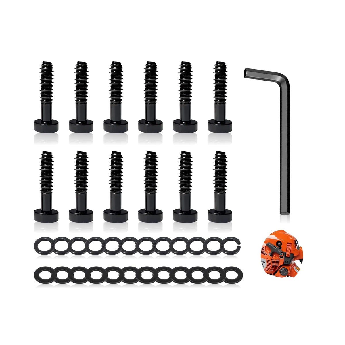 Haizusai recoil screws kit for Husqvarna 340-460 enabling quick DIY repair
