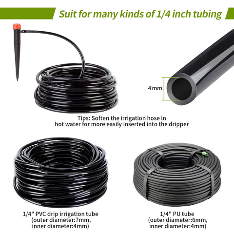 Hakioi easy-install end of 1/4 inch tubing for setup