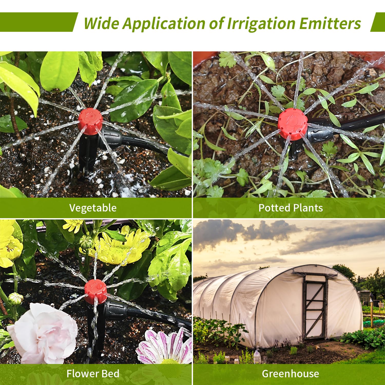 Hakioi flower-bed-irrigation helps plants thrive in pots and raised beds.