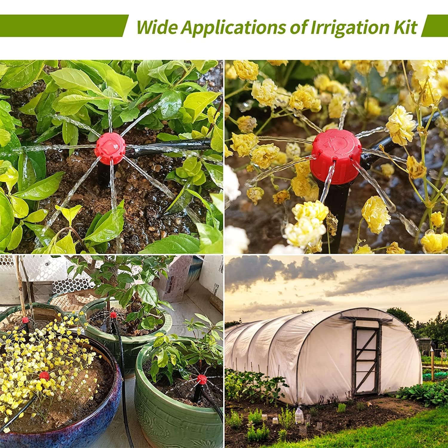 Hakioi versatile irrigation system for pots, beds, and lawns