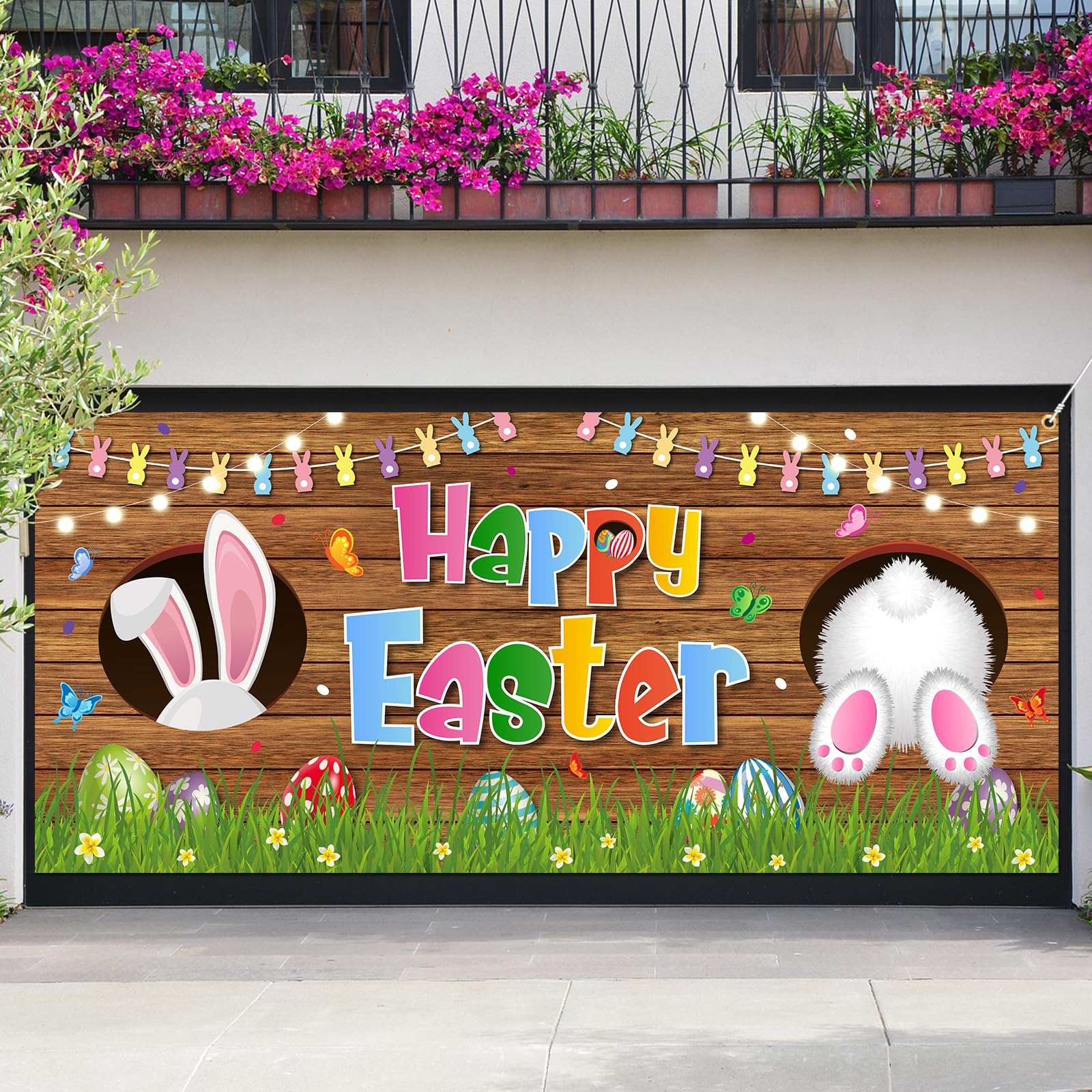 HAKOTI Easter decor with butterflies and flowers enhances celebrations.