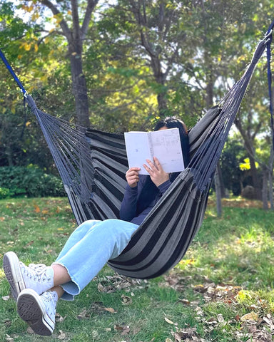 Halalona hammock chair easy assembly shown for quick setup.