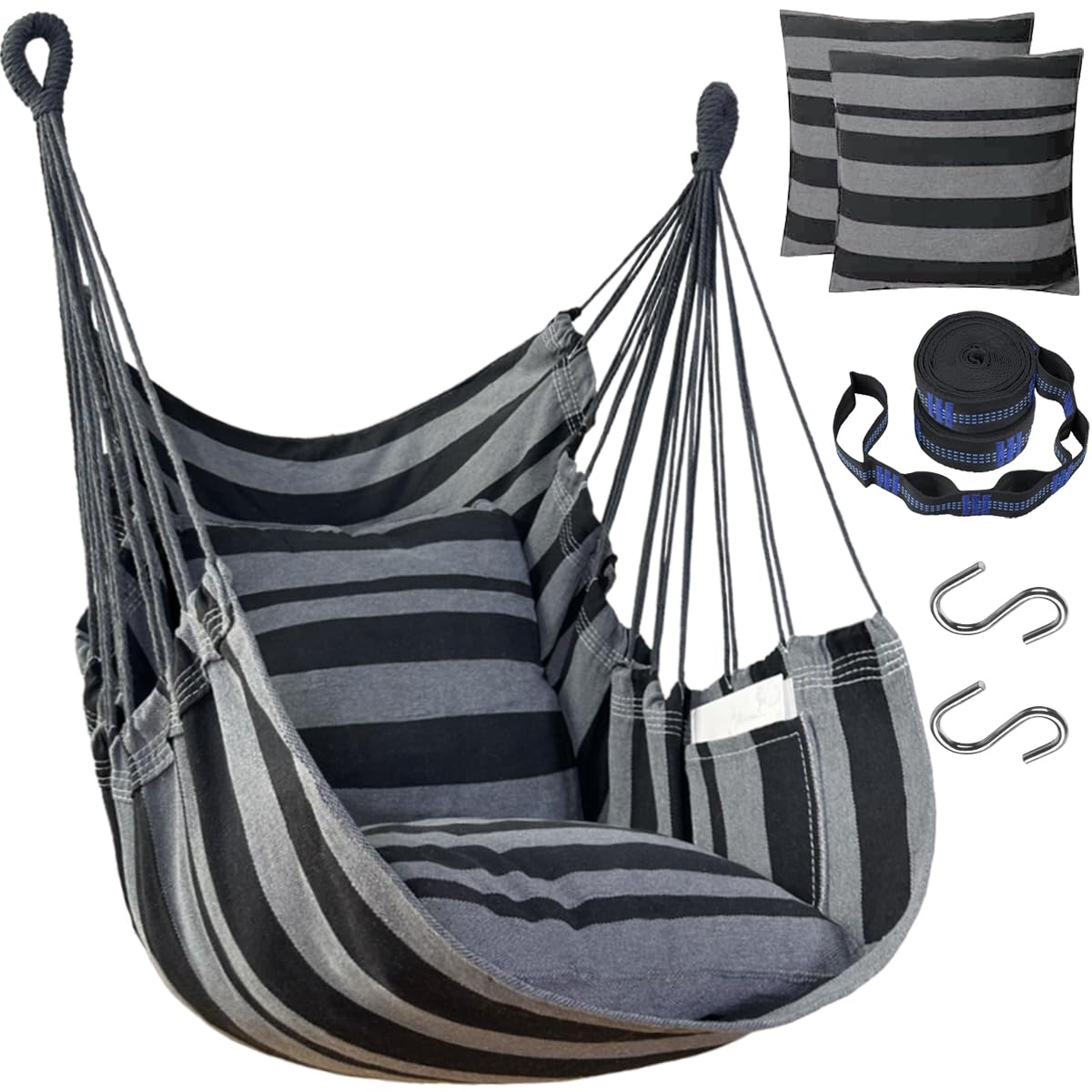 Halalona hammock chair seat close-up with soft cotton for lasting comfort.
