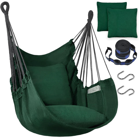 Halalona hammock chair setup in garden for easy outdoor lounging.