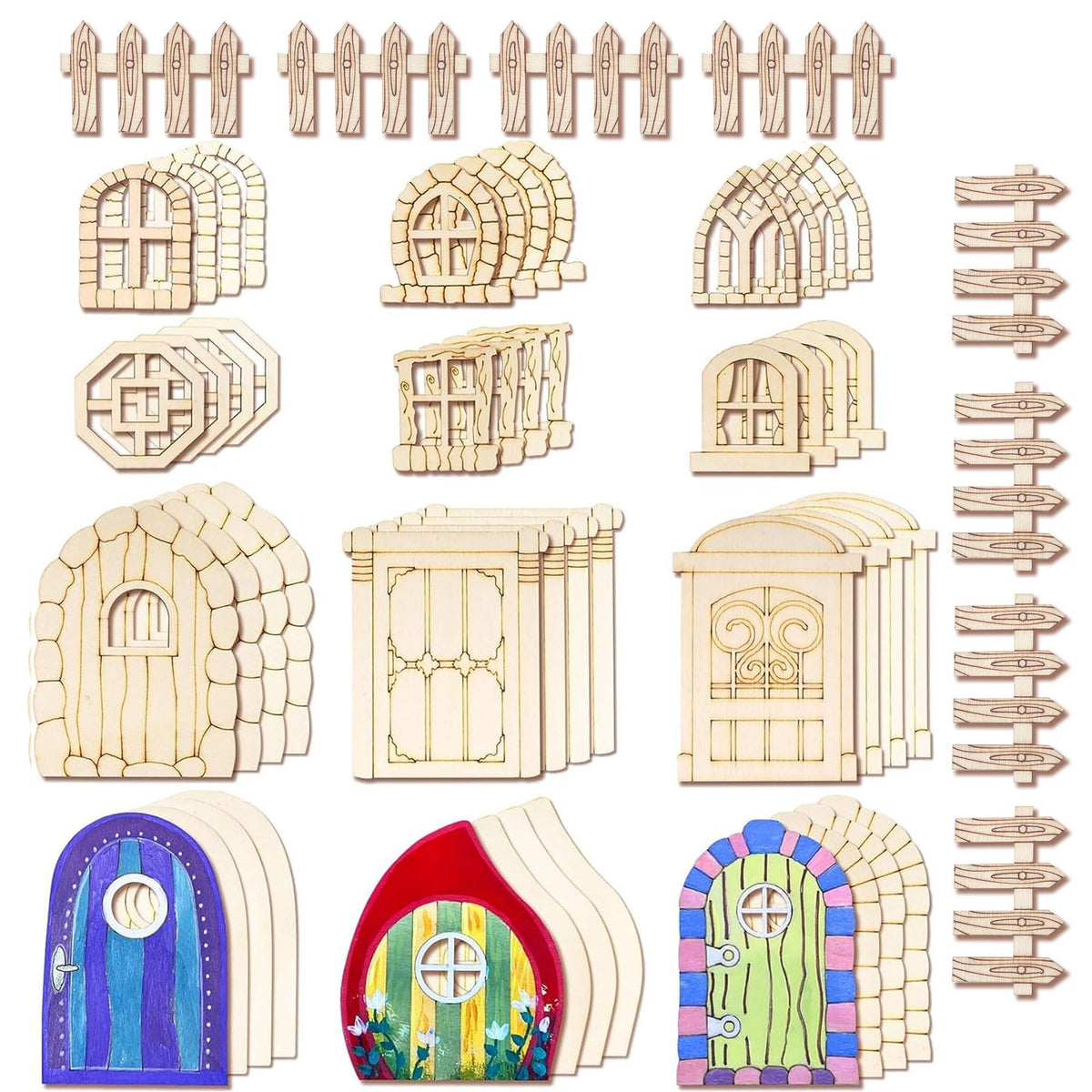 Halandar fairy doors with 24 patterns for creative crafting projects