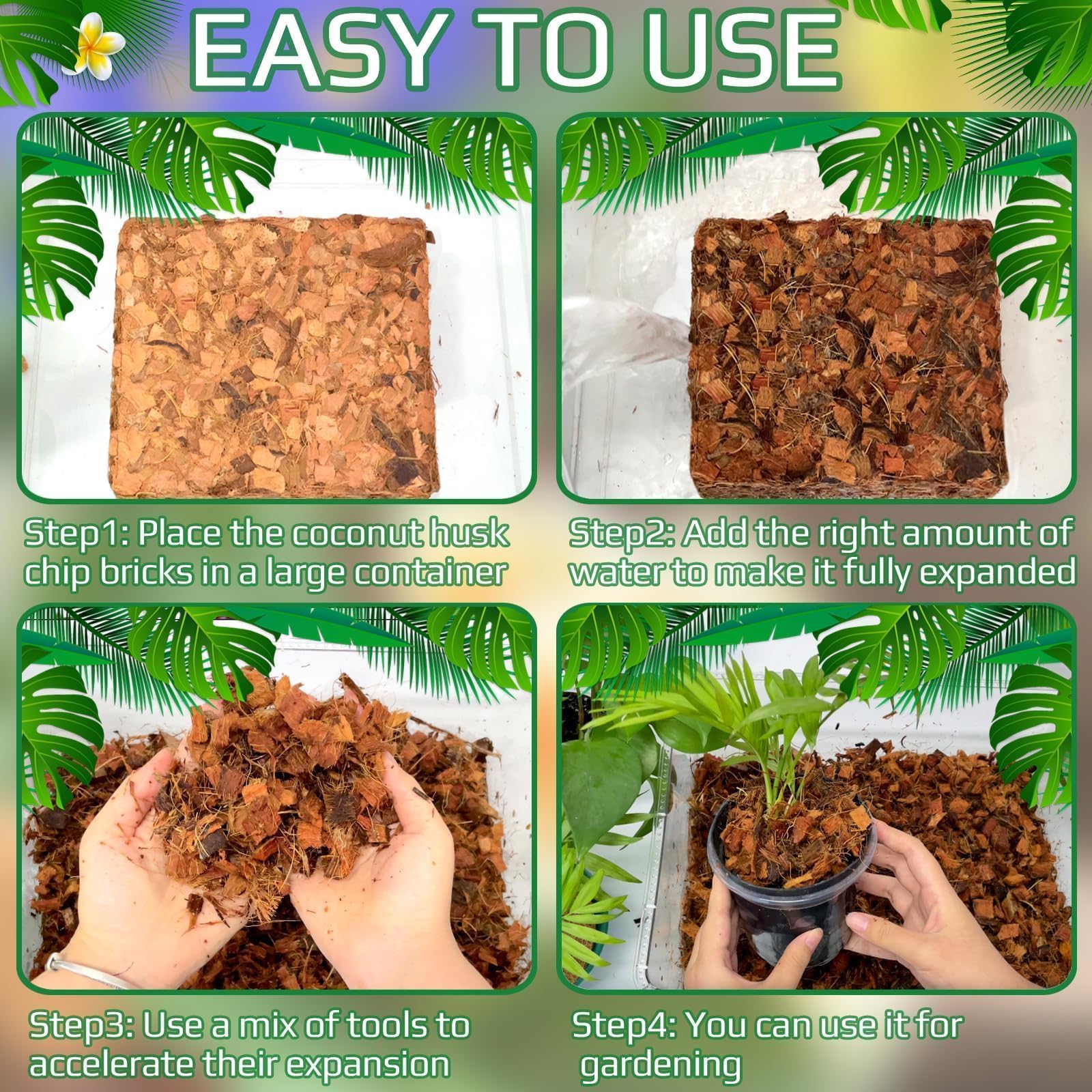 Halatool Coco Husk Chips as reptile bedding offers a natural, clean substrate.