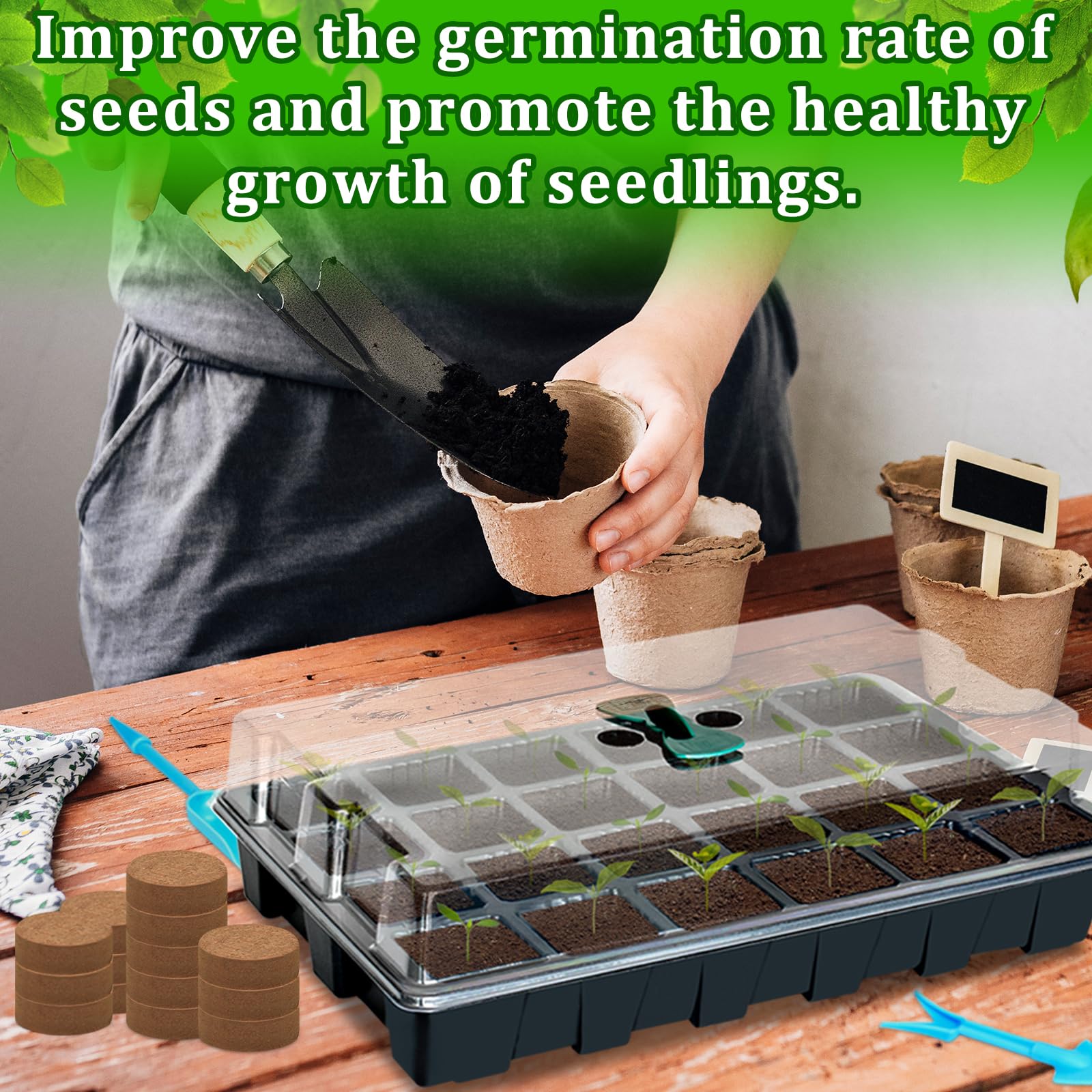 Halatool coco pellets provide breathable, moisture-retentive medium for seeds